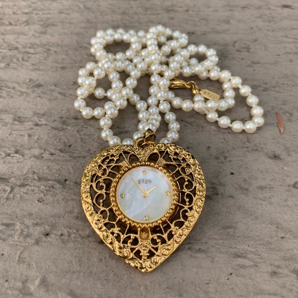 1928 Jewelry - 1928 Heart Necklace Watch **PRICED ACCORDINGLY**